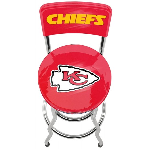 NFL Team Logo Chair Adjustable Swivel Bar Stool High Back Seat Blitz Football - Picture 34 of 192