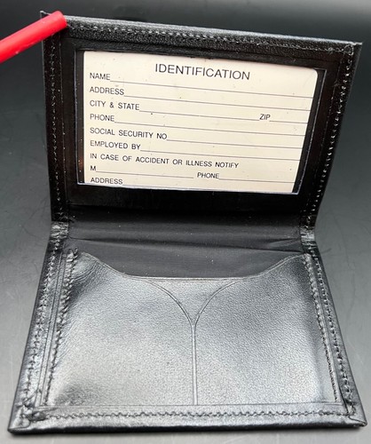 Cartera/estuche para tarjetas Absolut Vodka Country of Sweden de cuero negro - vintage nuevo en stock - Imagen 3 de 7