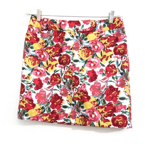 Ann Taylor Loft 6P Cotton Skirt Waist 31" Length Floral - Picture 2 of 4