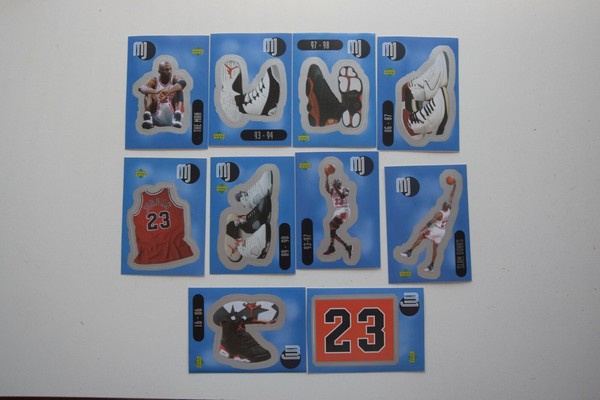 Lot Stickers MICHAEL JORDAN Upper Deck 1998 Snackers and Logo.