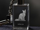 LaPerm, Cat Crystal Keyring, Keychain, High Quality, Crystal Animals Usa