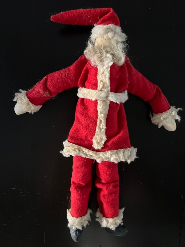 Vintage Signed Collectible Stuffed Christmas Santa Claus