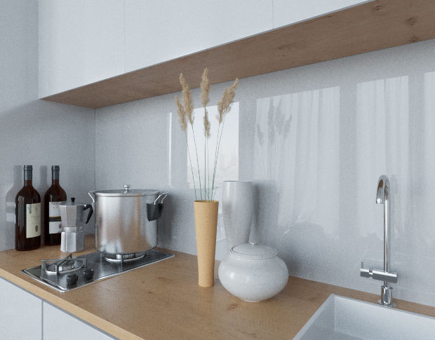 Lacobel Lackiertes Glas Kuchenruckwand Verschiedene Farben Nach Mass Ebay