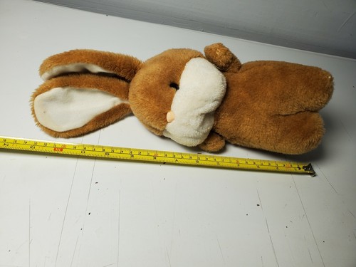 Peluche de Pascua vintage 1980 Bunny Rabbit Gund marrón gris primavera 13" - Imagen 9 de 9