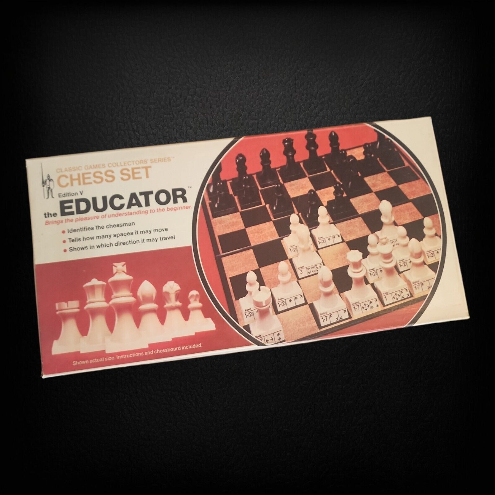 Collectors' Series Edition V Educator Chess Set + Wooden Checkers Learn To  Play