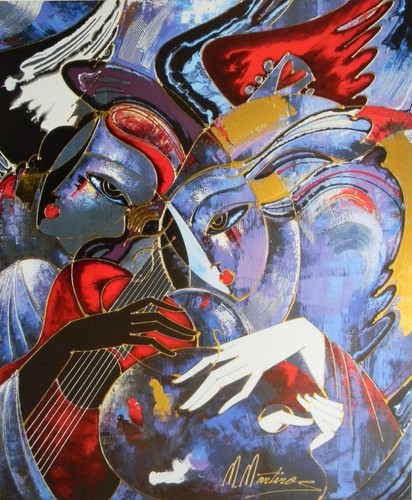 DÚO DE ARTISTA por Martiros Manoukian-Armenio-Póster Impresión en Papel Pesado De Colección - Imagen 8 de 12