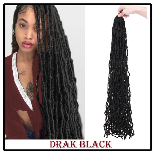 36" New Soft Faux Locs Hair Crochet Pre Looped Braiding Curly Goddess Extension - Picture 13 of 18