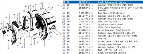 Hydraulischer Hub-Anschlagknopf für Massey-Ferguson Traktor 265 275 282 283 285 290 670 - Bild 3 von 3