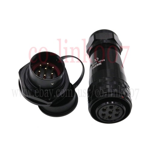 WEIPU SA20 7Pin Waterproof Connector,Industrial Aviation Female Plug 7 Wire 10A - Picture 1 of 7