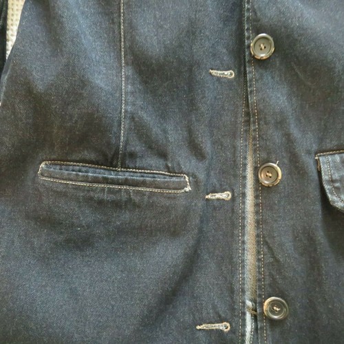 Gabardina Denim Mujer M Clásica Elegante Informal Abertura Trasera Boho Azul Oscuro Bolsillos - Imagen 7 de 20