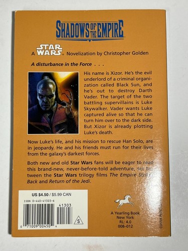 STAR WARS: Shadows of the Empire Junior Novelization by Christopher Golden - Picture 2 of 7