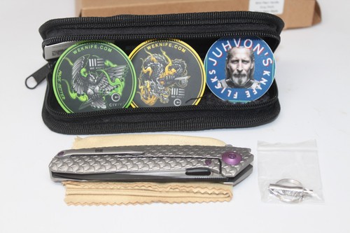 LNIB We Knives 604i Dragon Scale Drop Point Pocket Knife Titanium S35VN - Picture 4 of 11