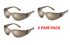 Gateway Safety 466-M StarLite Mocha Lens Safety Glasses - 3 Pair Pack