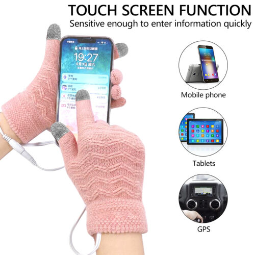 USB Electric Heated Gloves Winter Warm Non-Slip Touch Screen Cycling Bike Gloves - Picture 4 of 13