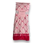 Juicy Couture Pink Lattice 50“ x 70” Plush Throw Blanket New with Tag