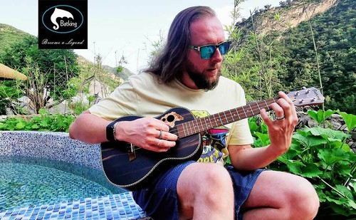 Batking 30inch Baritone Ukuleles Blackwood Ukulele Electric Acoustic ElectricUke - Picture 8 of 8