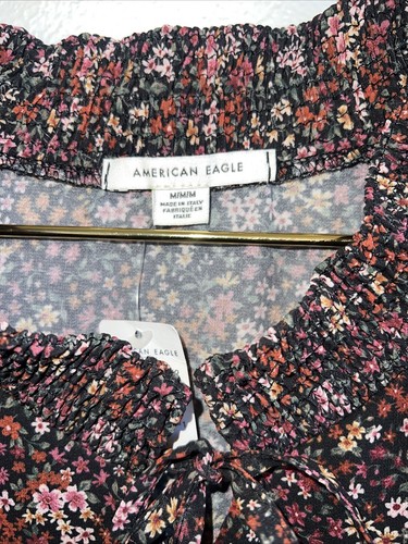 American Eagles Outfitters Floral Tiered Midi Dress Cottagecore Prairie New - Picture 5 of 15