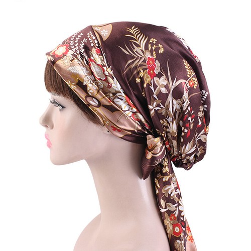 Women Satin Night Sleep Cap Hair Bonnet Hat Head Cover Chemo Cancer Caps Beanie - Picture 33 of 62