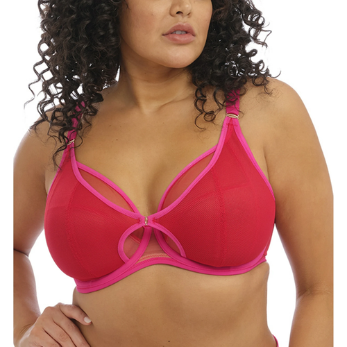 NEU! 64 $ Elomi 301202 Kintai Peek-a-Boo Plunge Bügel-BH Größe 38 L USA