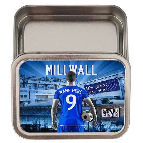 Football Tobacco Tin 2oz Baccy Storage Pill Box Mens Personalised ALL TEAMS AF - Picture 140 of 221