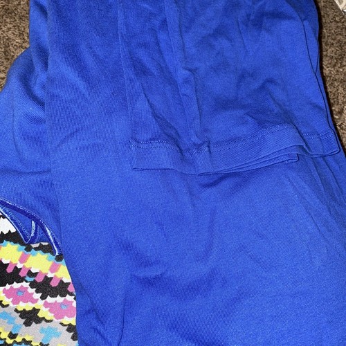 CJ Banks 1X 16/18 NWT Boat Neck Cotton Pullover Shirt Top Blue 3/4 Sleeve - Picture 6 of 6