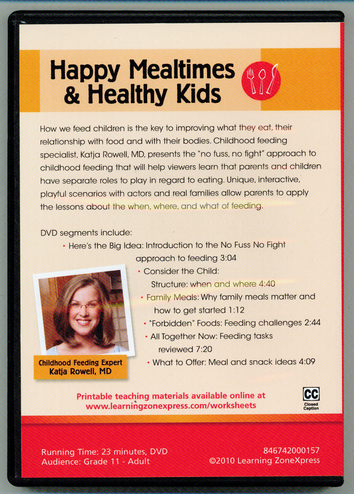 Happy Mealtimes & Healty Kids DVD - An Educational DVD by Learning  ZoneXpress