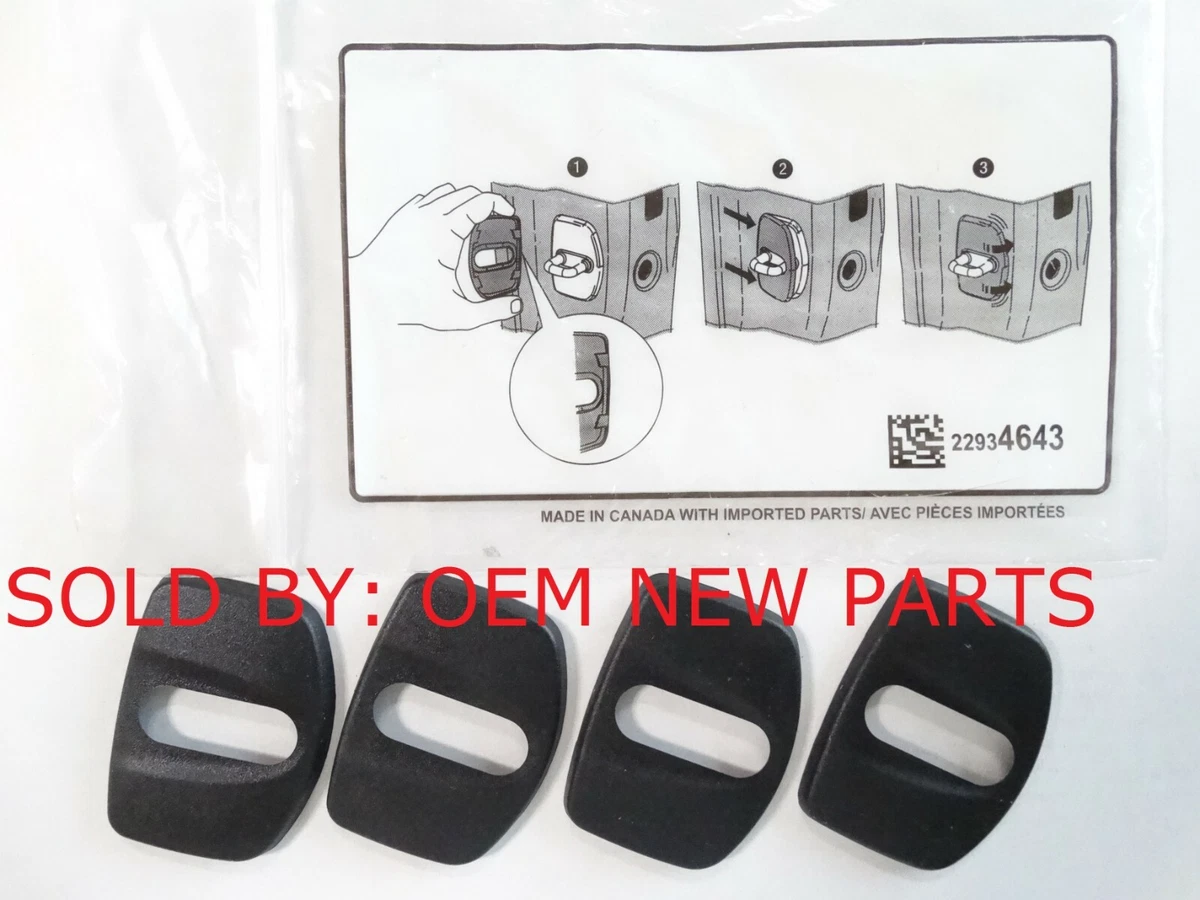 New GM Cadillac GMC Chevrolet OEM Front & Rear Door-Striker Cover 