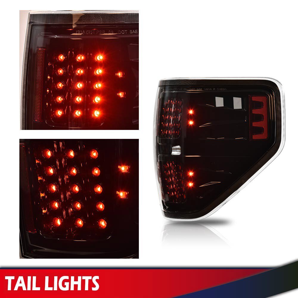 LED Clear Tail Lights Rear Brake Lamps Left & Right Fit For 20092014
