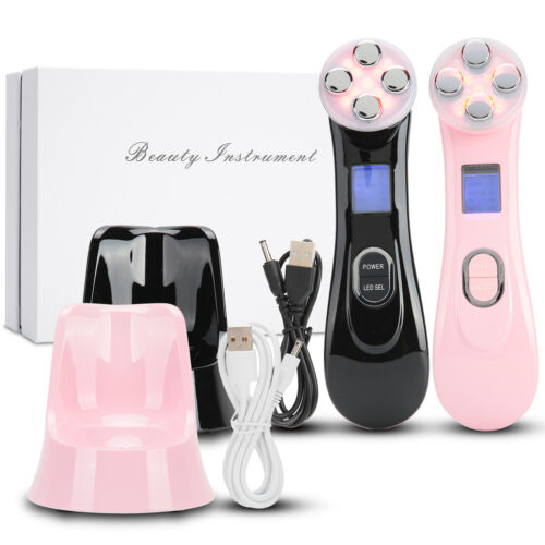 6 Farben LED Photonenlichttherapie Gesichtsmaschine Hautverjüngung Anti-Falten EMS - Bild 2 von 18
