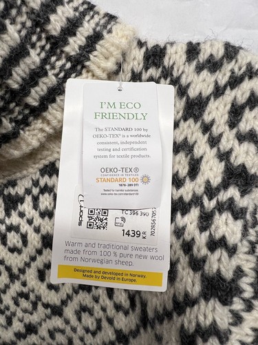 DEVOLD Svalbard Wool High Neck Unisex - Wollpullover Gr. Small Off White Grey - Bild 6 von 10