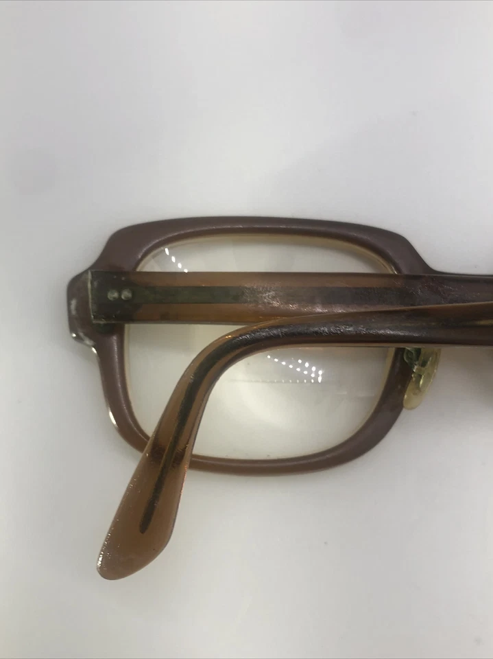 DE COLECCIÓN 60’S HOMBRES’S EE. UU. Ejército MARCOS CONCHA DE TORTUGA Militar Grueso Cuadrado Nerd Gafas Foto 4 de 4