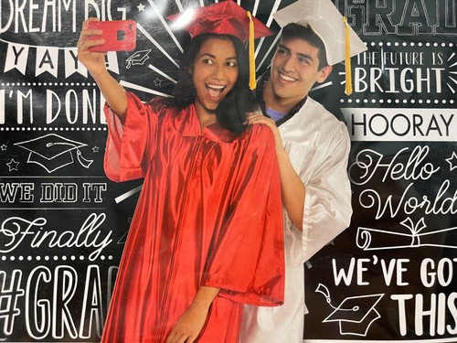 Graduation Decorations Selfie Wall Decorating Kit - 65" x 32" 2 Sheets - Picture 3 of 5