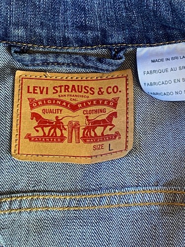 Levi's Womens L Trucker Classic Demin Jean Jacket Med Wash Silver Button - Picture 3 of 10
