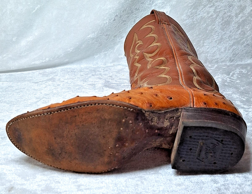 Tony Lama Herren Vollschaft Straußen Stiefel 10E Modell 8134 Cowboy Western - Bild 6 von 17