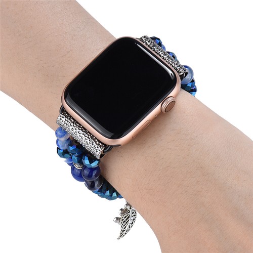Correa de reloj con cuentas de piedras de cristal para Apple iWatch Series 7 6 5 4 3 correa pulsera - Imagen 7 de 26