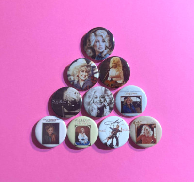 Dolly Parton 1.25'' Button Pin Lot of (10) Country Music Bluegrass Rock Jolene 