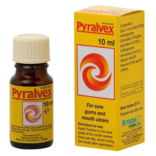 Pyralvex Paint - Oral Solution for Relief from Mouth Ulcers & Oral Lesions 10ml - Picture 2 of 3