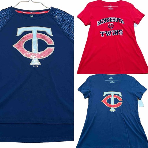 Lots Of 3 Fanatics Minnesota Twins Apparel Gear Sz Medium Women SS2294