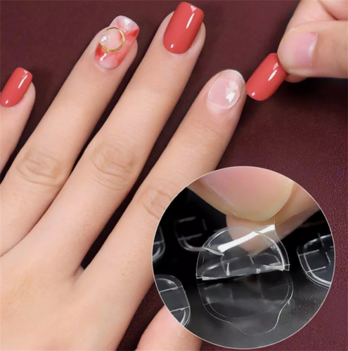60Pcs Double Sided Adhesive Nail Stickers Fake Nail Glue Nail Accessories US - Picture 14 of 24