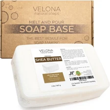 2,5,10,25 LB - Shea Butter Soap Base by Velona SLS/SLES Free Melt Pour