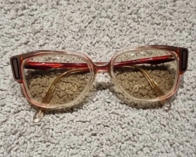MILA SCHÖN  Gestell für Optische Brille Frau Vintage Jahre 80 GRANDE Rot  Beige