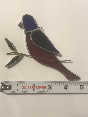 "Adorno colgante ventana atrapasol vitral pájaro 3""X 5""" - Imagen 4 de 5