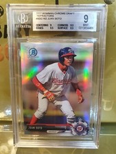 2017 Bowman Chrome Draft Refractors #BDC162 Juan Soto ROOKIE BGS 9 MINT