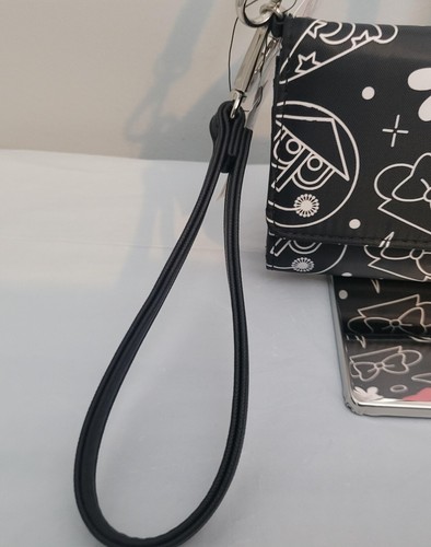 NWT Disney Parks Mickey Minnie Icon Wristlet Wallet Crossbody Bag White Black - Picture 9 of 14