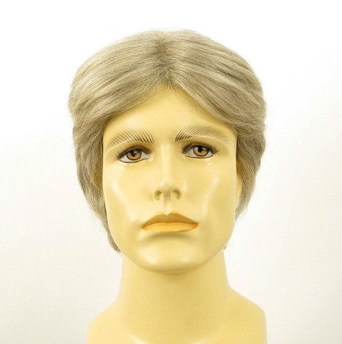  Short Wig For Men Natural Hair White And Grey Ref THIBAULT 51 - Picture 1 of 8
