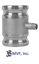Type SA 3" Male Adapter x 3" Male Adapter 316 Camlock 1/2" MNPT Tap SA3001SS