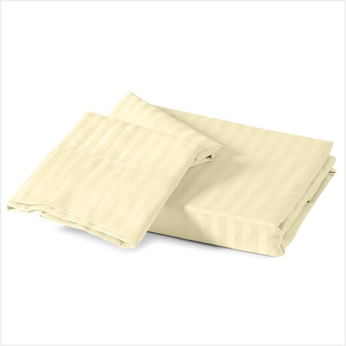 Sábanas planas de algodón egipcio para hotel + 2 fundas de almohada Olympic Queen todas las rayas - Imagen 46 de 99