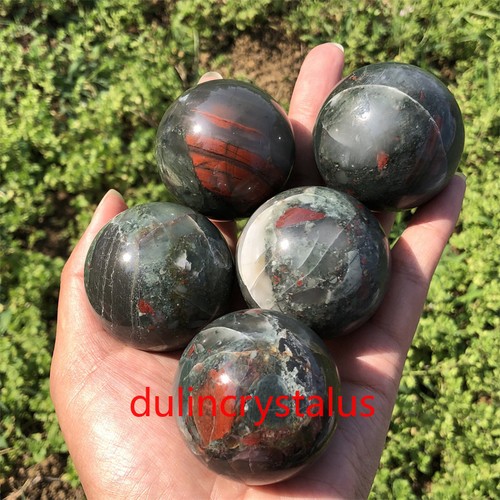40 mm + sfera pietra preziosa Reiki sfera pietra preziosa pietra sangue naturale intagliata cristallo quarzo -1 pz - Foto 17 di 24