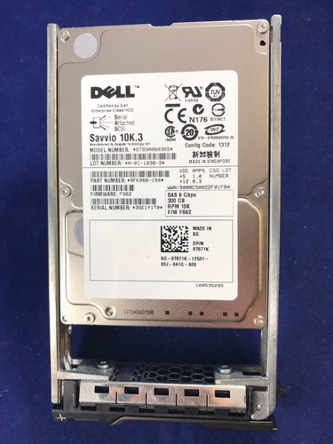 DELL 300GB 2.5" Hard Drive T871K 10K 6G SFF SAS - Picture 5 of 7