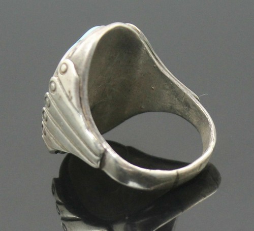 ANILLO DE PLATA ESTERLINA TURQUESA GENUINO DE COLECCIÓN NATIVO AMERICANO 15.5 - Imagen 4 de 5